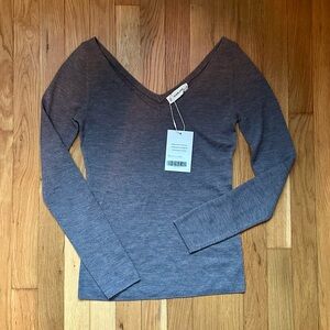 NWT Everlane Off-Shoulder Top in Ultrasoft Merino Wool